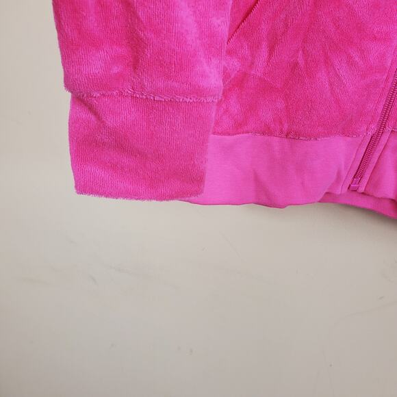 Juicy Couture Shocking Pink MT Robertson Hoodie Girl's Size 10 - Picture 5 of 12